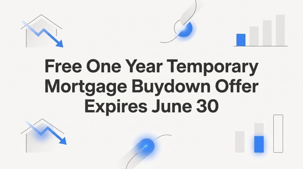 Free One-Year Temporary Mortgage Buydown: What It Is, How It Works, and Why This Offer Expires June 30