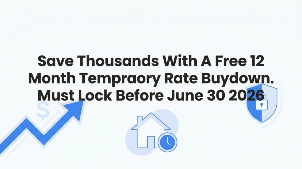 Save Thousands With a Free 12-Month Temporary Rate Buydown — Lock Before June 30, 2026